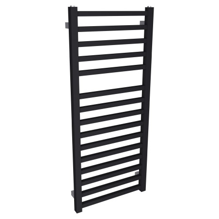 500mm (w) x 1165mm (h) Denbigh Black Heated Towel Rail