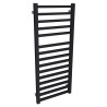 500mm (w) x 1165mm (h) Denbigh Black Heated Towel Rail