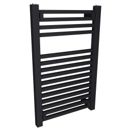 500mm (w) x 800mm (h) Atlas Black Heated Towel Rail