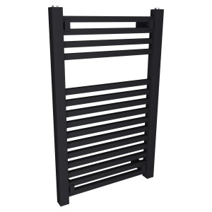 500mm (w) x 800mm (h) Atlas Black Designer Towel Rail