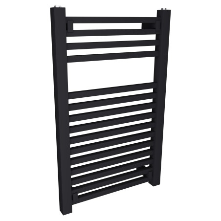 500mm (w) x 800mm (h) Atlas Black Heated Towel Rail