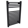 500mm (w) x 800mm (h) Atlas Black Heated Towel Rail