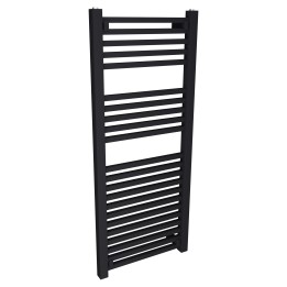 500mm (w) x 1200mm (h) Atlas Black Heated Towel Rail