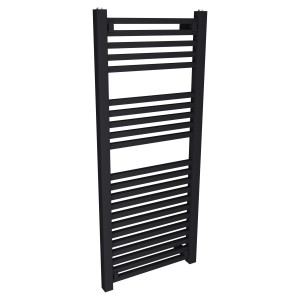 500mm (w) x 1200mm (h) Atlas Black Designer Towel Rail