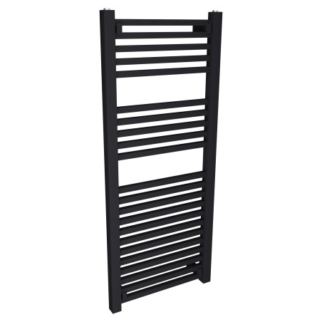 500mm (w) x 1200mm (h) Atlas Black Heated Towel Rail