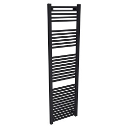 500mm (w) x 1800mm (h) Atlas Black Heated Towel Rail