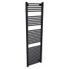 500mm (w) x 1800mm (h) Atlas Black Heated Towel Rail