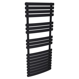 500mm (w) x 1200mm (h) Castell Black Heated Towel Rail