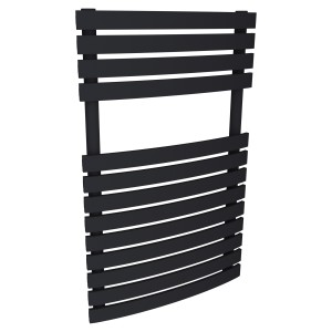 500mm (w) x 788mm (h) Solar Black Designer Towel Rail