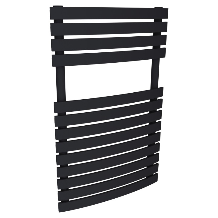 500mm (w) x 788mm (h) Solar Black Designer Heated Towel Rail