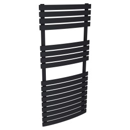 500mm  x 1106mm  Solar Black Designer Heated Towel Rail