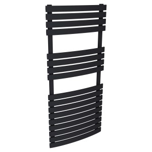 500mm (w) x 1106mm (h) Solar Black Designer Towel Rail