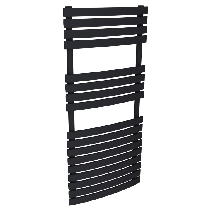 500mm  x 1106mm  Solar Black Designer Heated Towel Rail