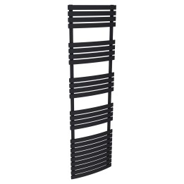 500mm  x 1742mm  Solar Black Designer Heated Towel Rail
