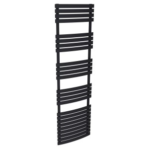 500mm (w) x 1742mm (h) Solar Black Designer Towel Rail