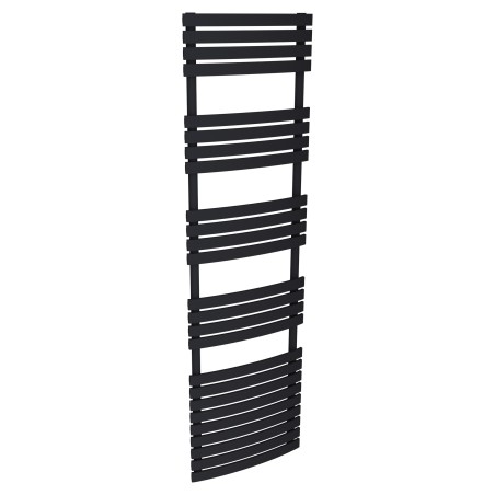 500mm  x 1742mm  Solar Black Designer Heated Towel Rail