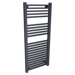 500mm (w) x 1200mm (h) Atlas Anthracite  Heated Towel Rail