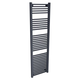 500mm (w) x 1800mm (h) Atlas Anthracite  Heated Towel Rail