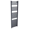 500mm (w) x 1800mm (h) Atlas Anthracite  Heated Towel Rail