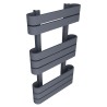 500mm (w) x 850mm (h) Barlo Anthracite Oval Tube Towel Rail