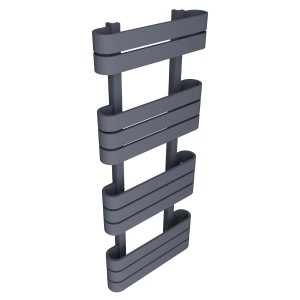 500mm(w) x 1200mm(h) Barlo Anthracite Designer Towel Rail