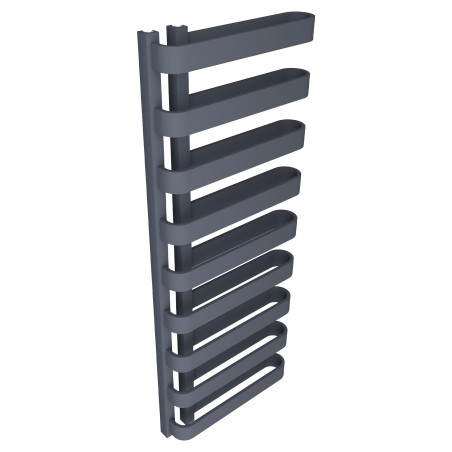 500mm (w) x 1300mm (h) Barlo Anthracite Oval Tube Towel Rail