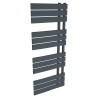 500mm (w) x 1200mm (h) Apollo Anthracite Heated Towel Rail