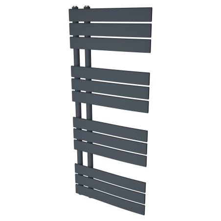 500mm (w) x 1200mm (h) Apollo Anthracite Heated Towel Rail
