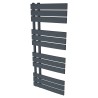 500mm (w) x 1200mm (h) Apollo Anthracite Heated Towel Rail