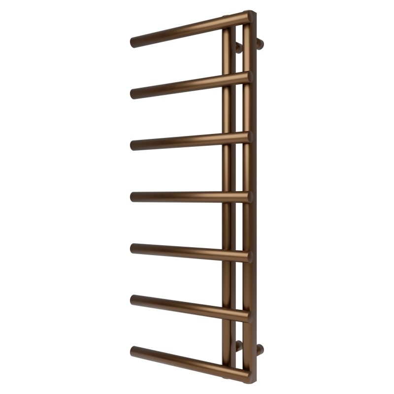 500mm (w) x 1200mm (h) Mira Brushed Bronze Heated Towel Rail