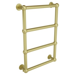 500mm (w) x 750mm (h) Harley Brushed Brass Traditional Wall Mounted Towel Rail Radiator