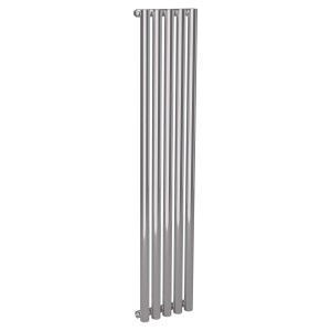 260mm (w) x 1300mm (h) Nebula Chrome Vertical Designer Cylindrical Radiator (5 Tubes)