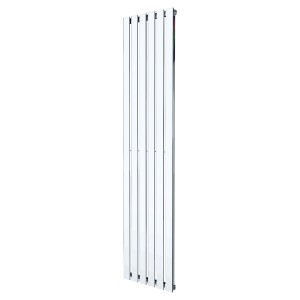 440mm (w) x 1850mm (h) Corwen Chrome Flat Panel Vertical Radiator (6 Sections)