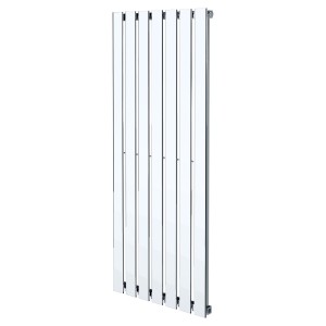 516mm (w) x 1250mm (h) Corwen Chrome Flat Panel Vertical Radiator (7 Sections)