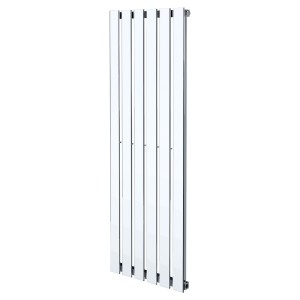 440mm (w) x 1250mm (h) Corwen Chrome Flat Panel Vertical Radiator (6 Sections)