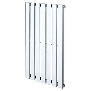 516mm (w) x 850mm (h) Corwen Chrome Flat Panel Vertical Radiator (7 Sections)