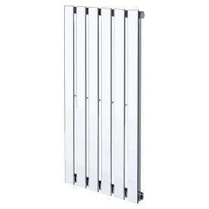 440mm (w) x 850mm (h) Corwen Chrome Flat Panel Vertical Radiator (6 Sections)