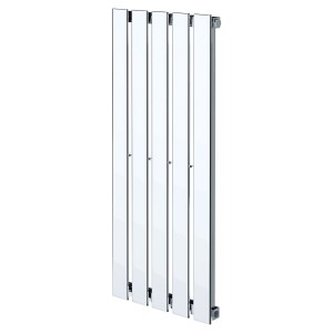 360mm (w) x 850mm (h) Corwen Chrome Flat Panel Vertical Radiator (5 Sections)