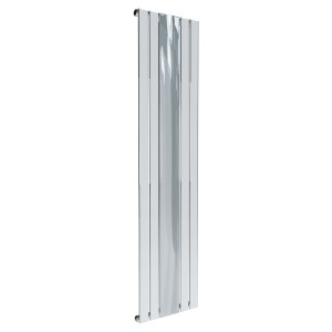 458mm (w) x 1800mm (h) Corwen Chrome Flat Panel Mirror Radiator (4 Sections)