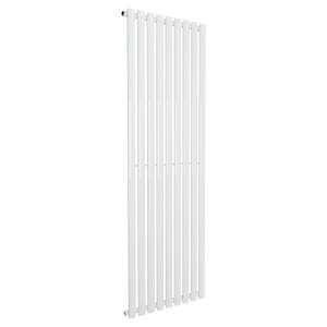 630mm (w) x 1800mm (h) Brecon White Oval Tube Vertical Radiator (9 Sections)