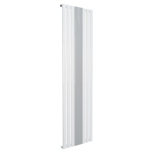 499mm (w) x 1800mm (h) Brecon White Oval Tube Vertical Mirror Radiator (6 Sections)