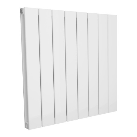 588mm (w) x 600mm (h) Corwen Double Panel White Horizontal Aluminium Radiator