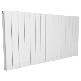 1180mm (w) x 600mm (h) Corwen Double Panel White Horizontal Aluminium Radiator