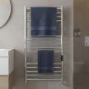 500mm (w) x 900mm (h) Tubo Polished Stainless Steel Dry Electric Towel Rail (In-Built Controller)