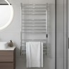 600mm (w) x 1100mm (h) Tubo Polished Stainless Steel Dry Electric Towel Rail (In-Built Controller)