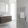 400mm (w) x 800mm (h) Tubo Polished Stainless Steel Dry Electric Towel Rail - closeup