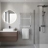 600mm (w) x 1100mm (h) Tubo Polished Stainless Steel Dry Electric Towel Rail - closeup