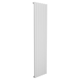 415mm (w) x 1800mm (h) Taurus Aluminium White Vertical Radiator