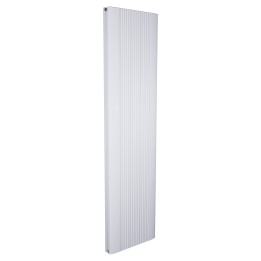 470mm (w) x 1800mm (h) Cariad Double Aluminium White Rad