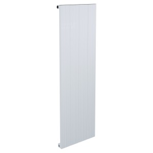 375mm (w) x 1200mm (h) Newborough White Vertical Single Panel Aluminium Radiator (4 Extrusions)